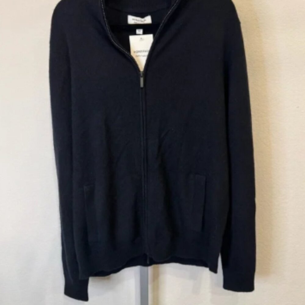 Nordstrom Black Cashmere Zip-Up